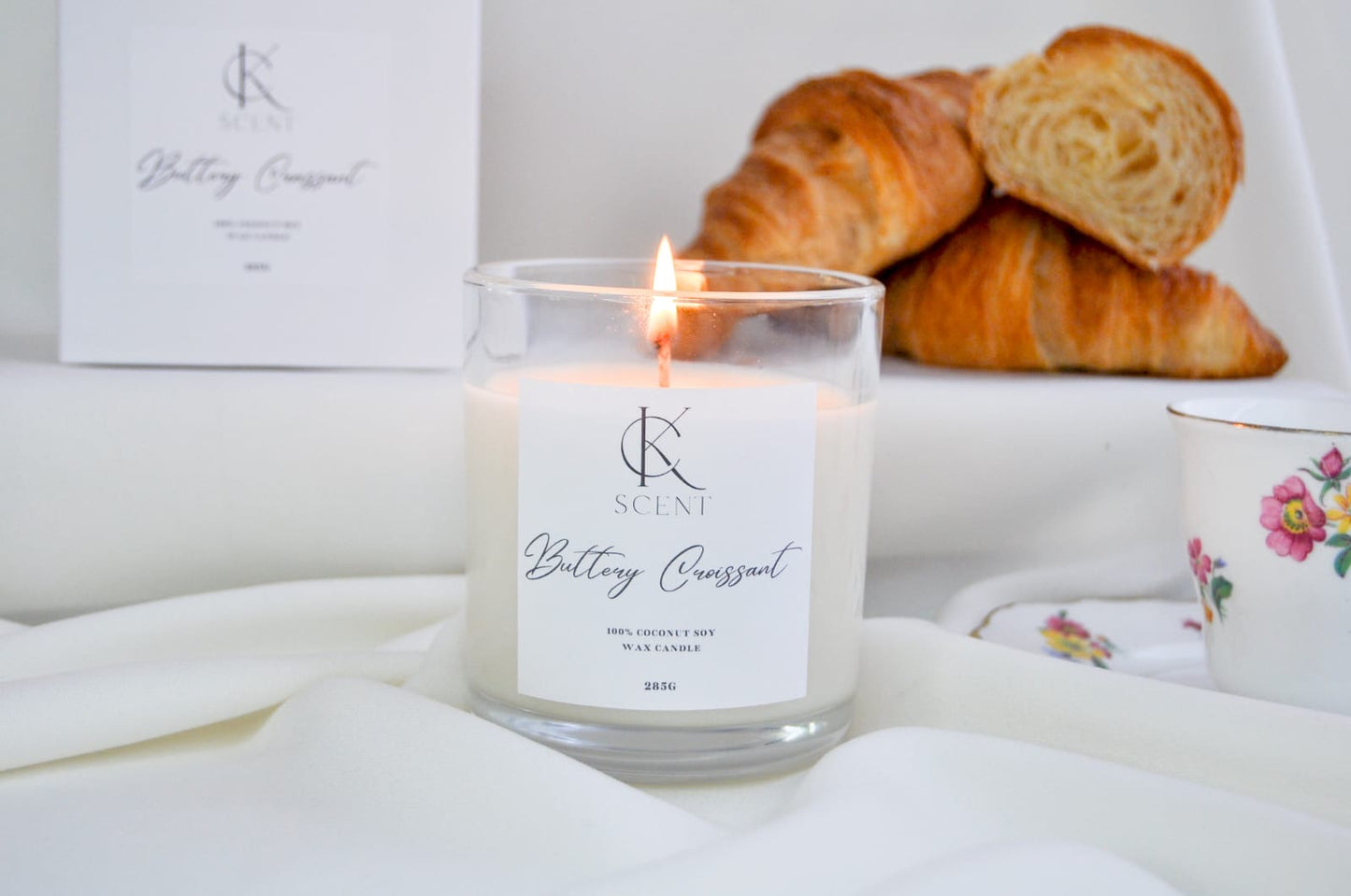 Buttery Croissant Coconut Soy Wax Candle – 285g