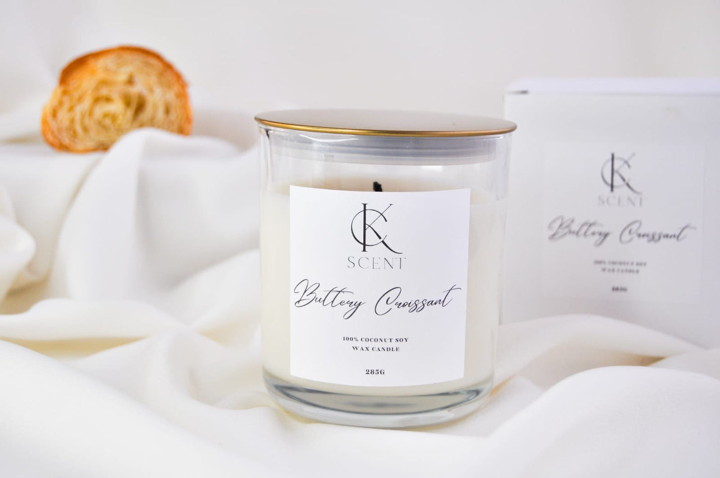 Buttery Croissant Coconut Soy Wax Candle – 285g