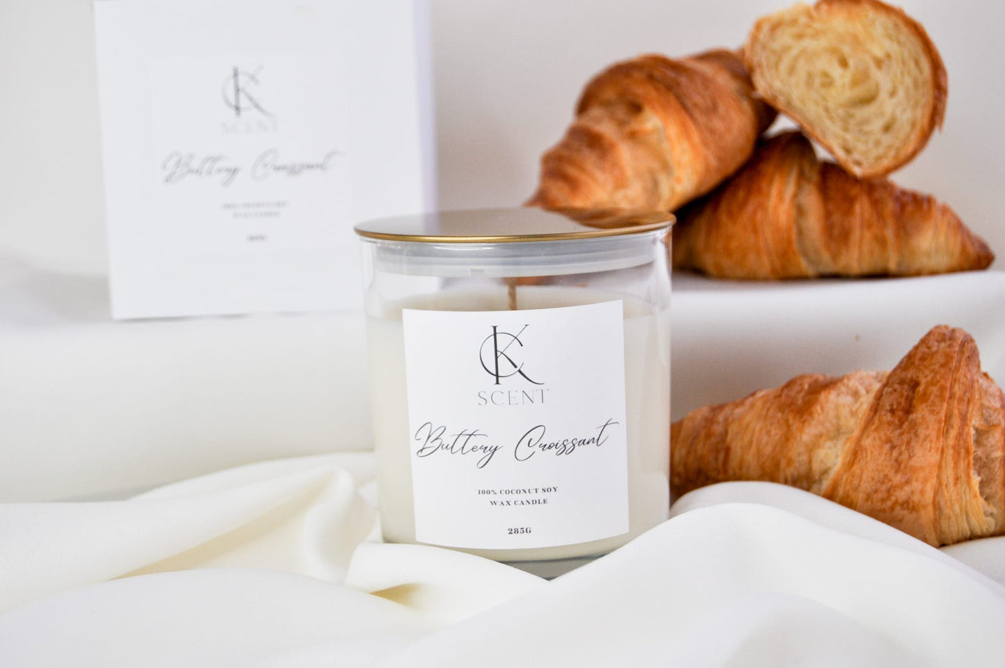Buttery Croissant Coconut Soy Wax Candle – 285g